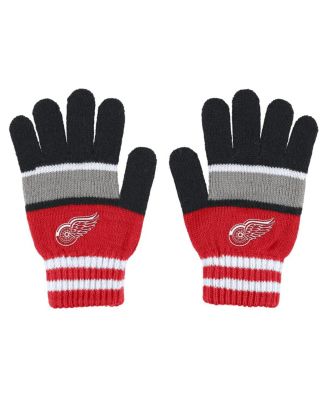 Women's Detroit Red Wings Stripe Glove and Scarf Set