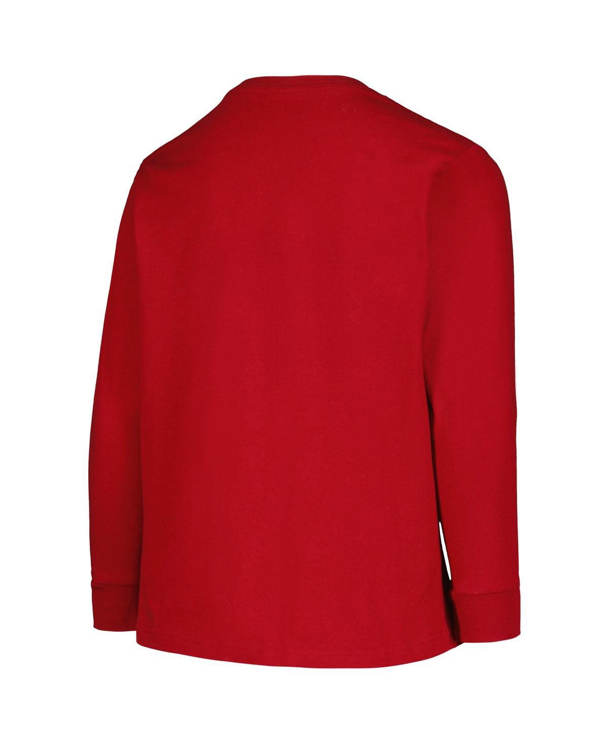 Mitchell & Ness Big Boys  Garnet Colorado Avalanche Throwback Logo Long Sleeve T-shirt In Garnet