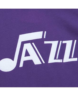 Men's Purple Utah Jazz Hardwood Classics Nights Raglan Pullover Hoodie