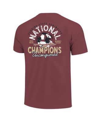 Men's and Women's Garnet Florida State Seminoles 2023 NCAA Women's Soccer National Champions T-shirt