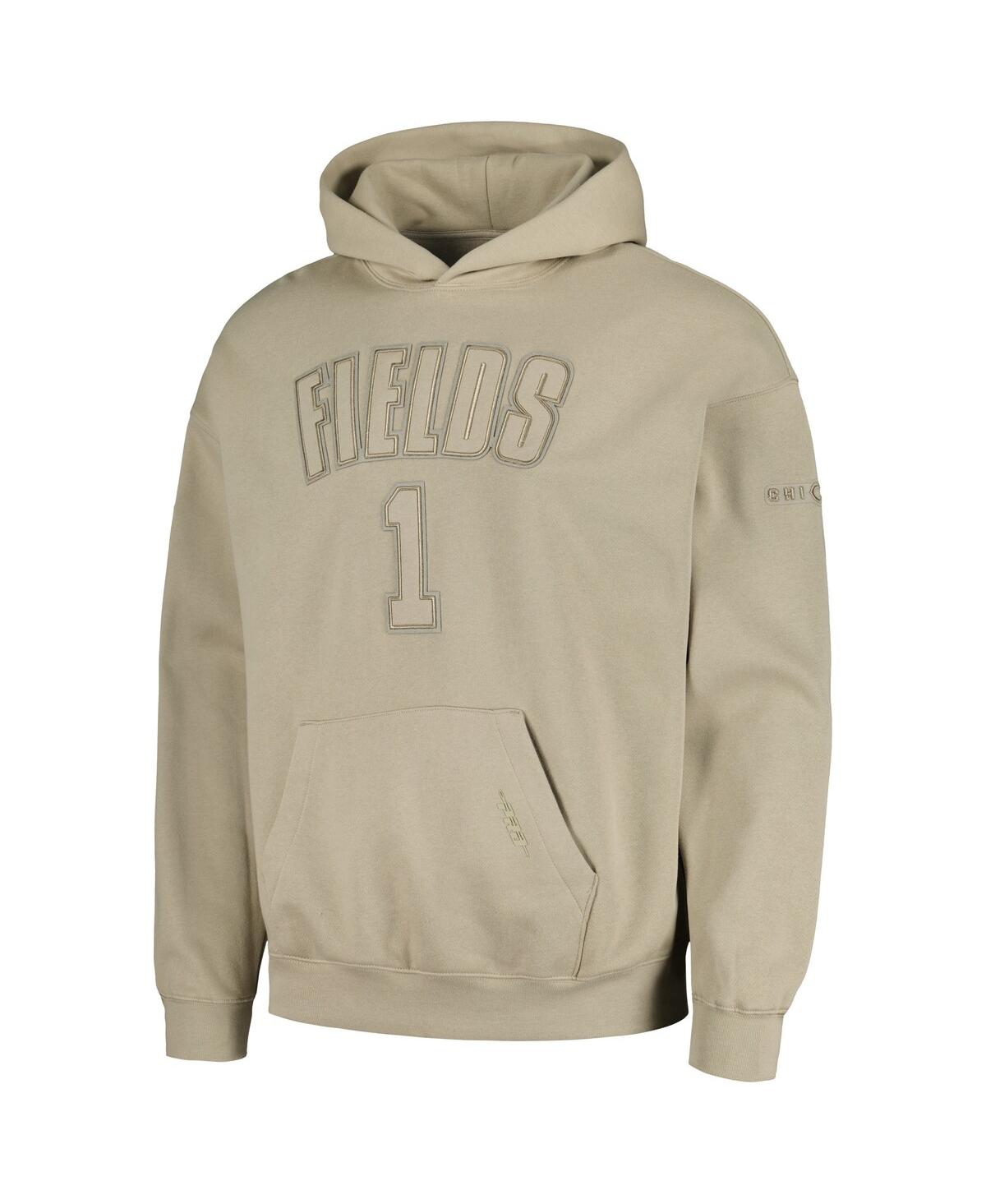 Men's Pro Standard Justin FieldsChicago Bears Player Name and Number Pullover Hoodie - Tan
