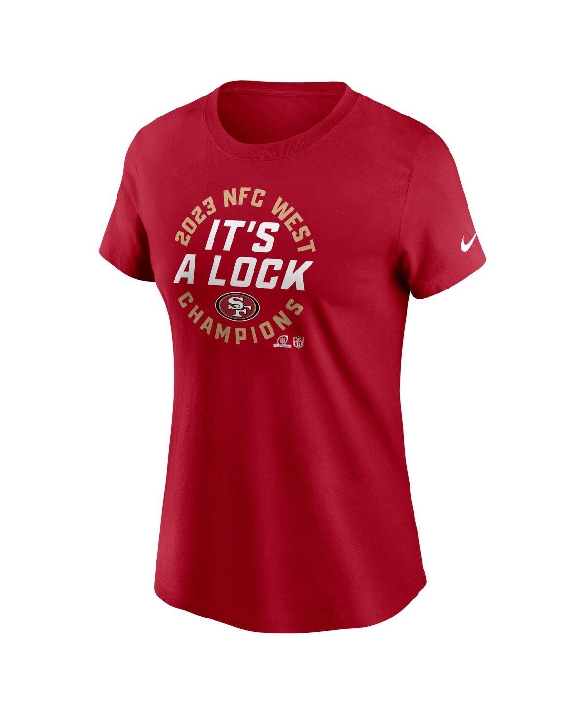 Women's NikeSan Francisco 49ers 2023 Nfc West Division Champions Locker Room Trophy Collection T-shirt - Scarlet