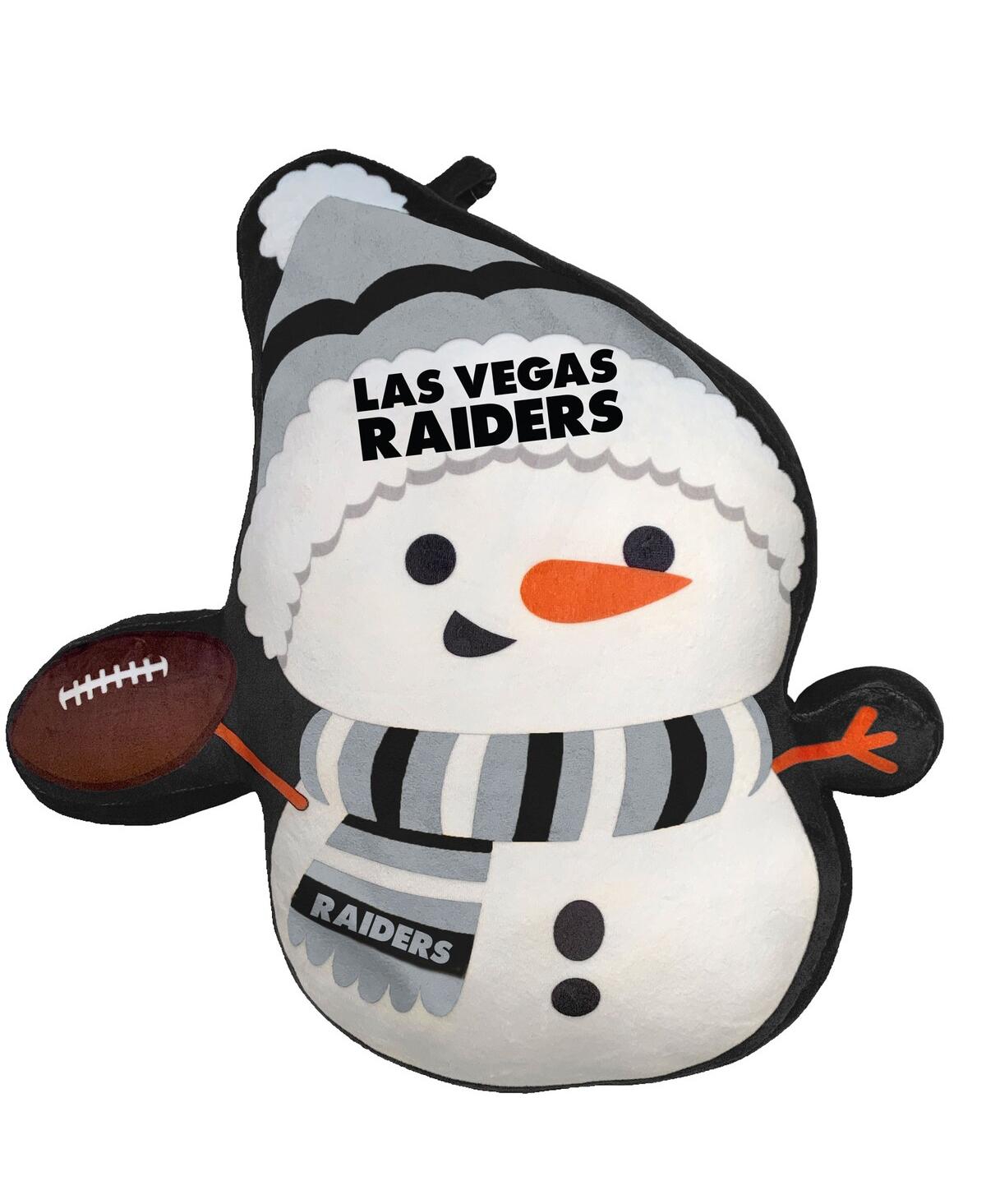 Pegasus Home Fashions Las Vegas Raiders Holiday Snowman Plushlete Pillow In White