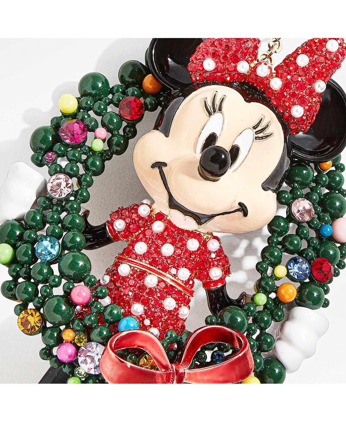 Shop Baublebar Women's  Minnie Mouse Wreath Bag Charm In Red