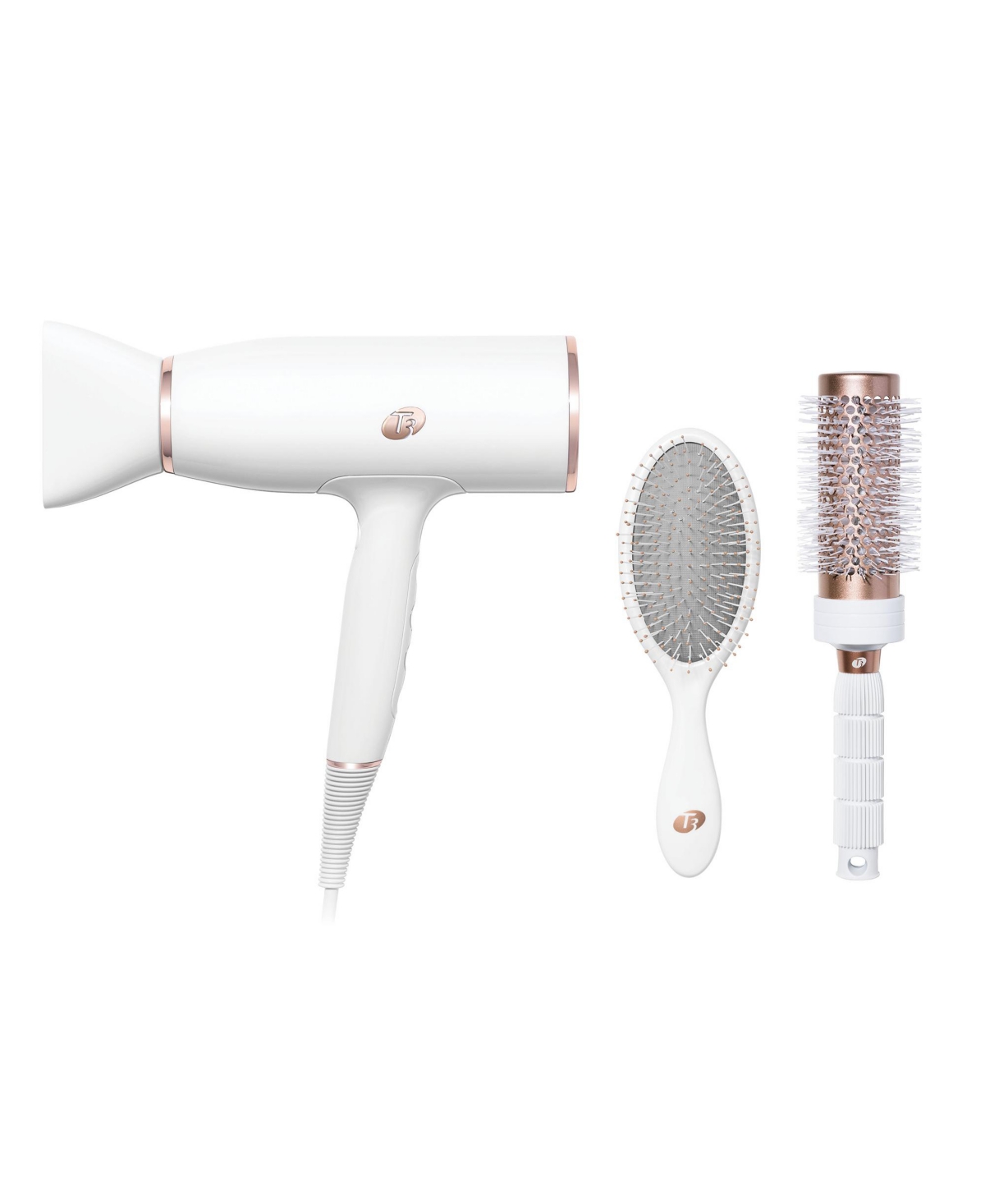 AireLuxe Professional Hair Dryer and Brush Set - White