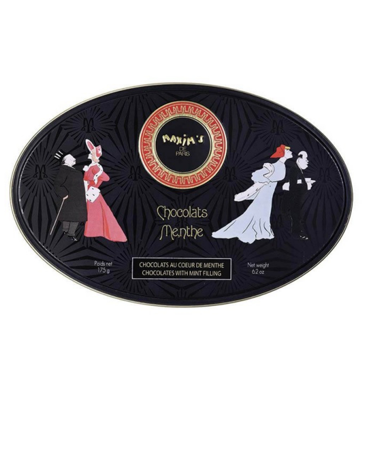 Maxim's De Paris Belle Epoque Tin Box Filled With Chocolate Covered Mints In No Color