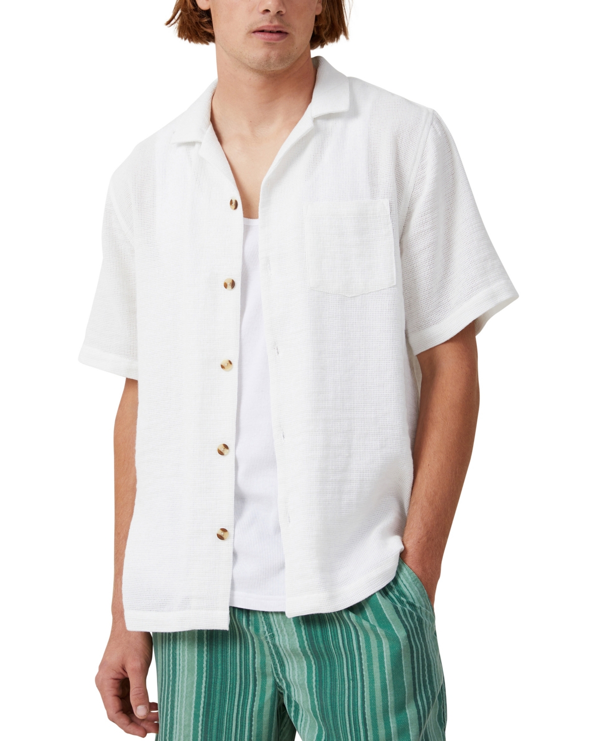 COTTON ON MEN'S PALMA SHORT SLEEVE SHIRT 