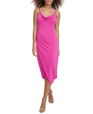 Siena - Women's Cowlneck Sleeveless Bodycon Slip Dress