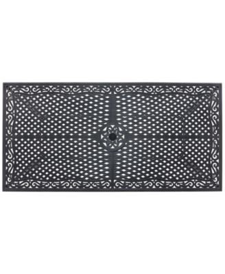 Wythburn Mix and Match 84"x 42" Cast Aluminum Outdoor Dining Table