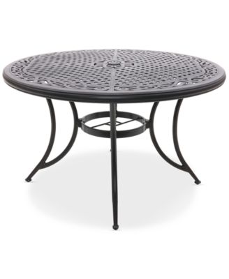 Wythburn Mix and Match 48" Round Cast Aluminum Outdoor Dining Table, Created for Macy's