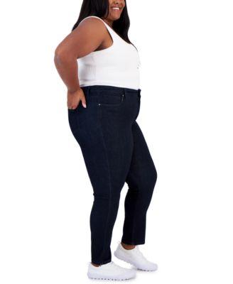 Plus Size High-Rise Straight-Leg Jeans