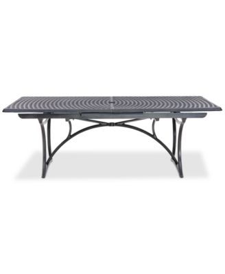 Wythburn Mix and Match 110"x 42" Cast Aluminum Outdoor Extension Dining Table, Created for Macy's