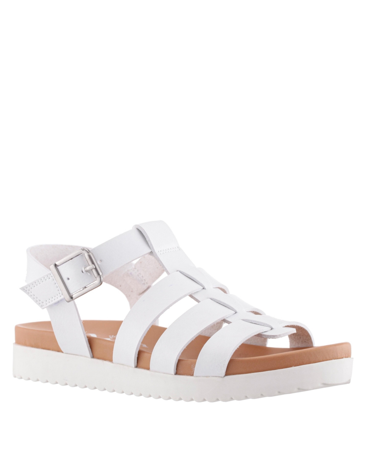 Shop Nina Toddler Girls Adjustable Strap Sandals In White