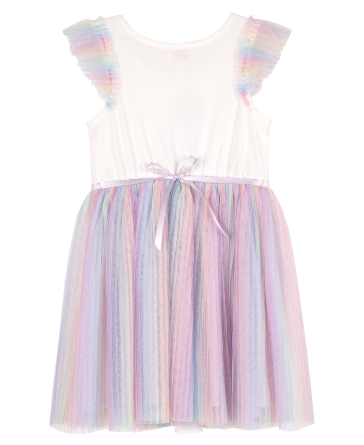 Pink & Violet Toddler Girls Ombre Pleated Mesh Sequin Caticorn Dress - Multi