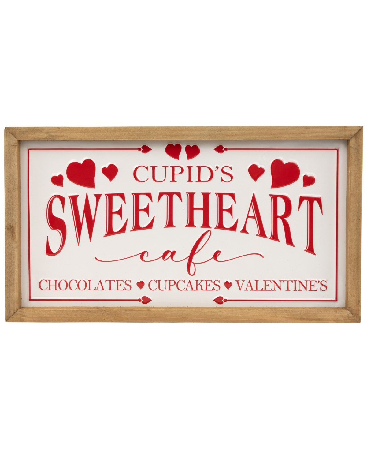 Northlight 15.75" Cupid's Sweetheart Cafe Valentine's Day Wall Sign In Red