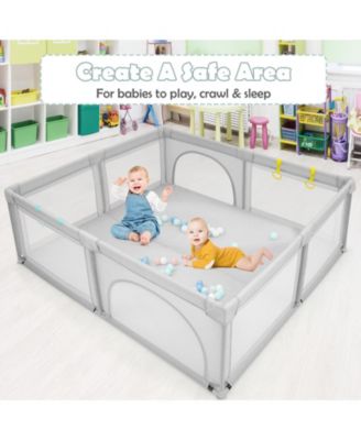 Large Infant Baby Playpen Safety Play Center Yard with 50 Ocean Balls