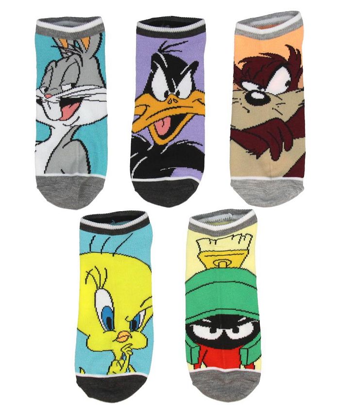 Looney Tunes Character Unisex Adult 5 Pack Ankle Socks - Macy's