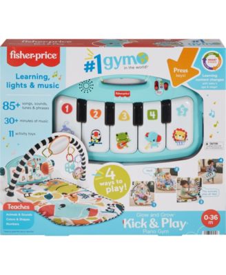 Glow and Grow Kick Play Piano Gym Baby Playmat with Musical Learning Toy