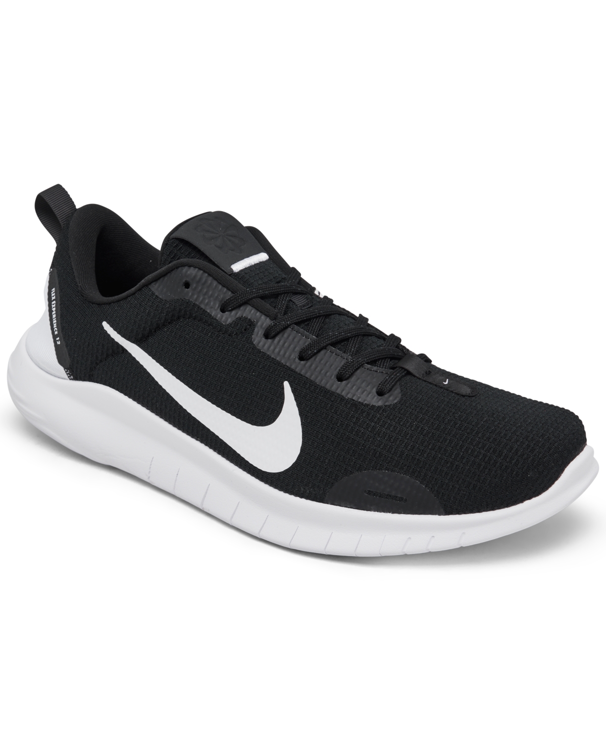 Shop Nike Men's Flex Experience Run 12 Road Running Sneakers From Finish Line In Black,white