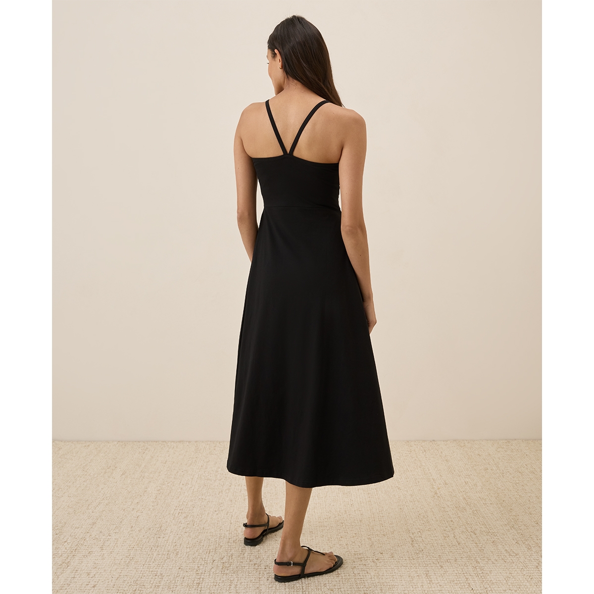 Pact Women's Organic Cotton Fit & Flare Midi Dress - Shorty