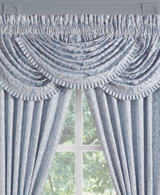 Astoria Powder Blue Waterfall Window Valance, 49" x 33"