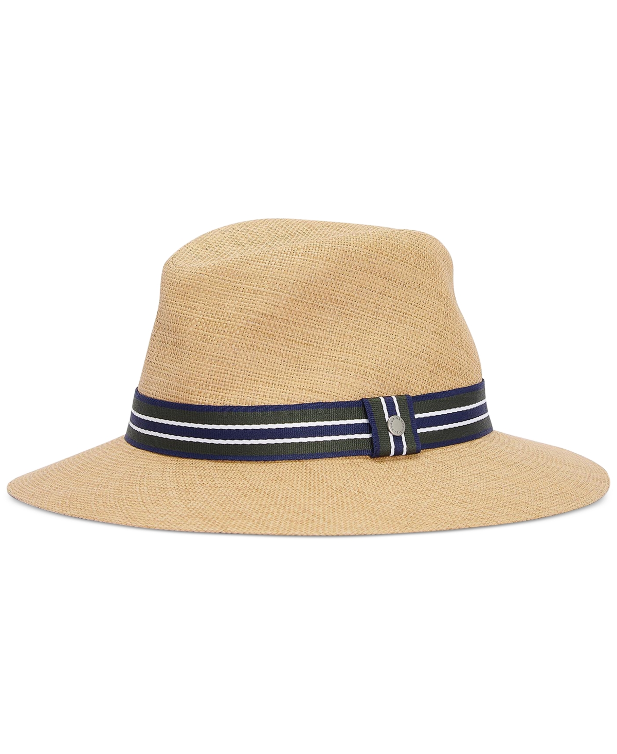 Men's Rothbury Summer Striped-Trim Fedora Hat - Med Brown