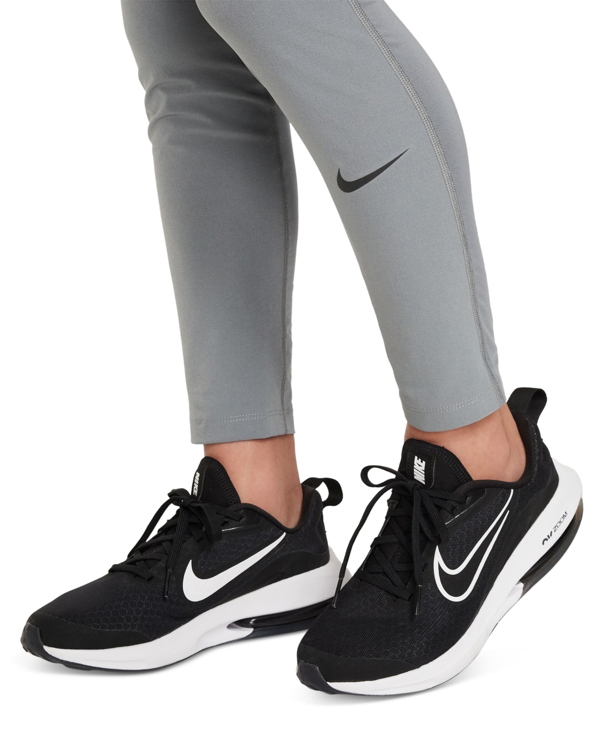 Nike Big Boys Pro Dri-fit Stretch Performance Leggings -smoke Grey/black