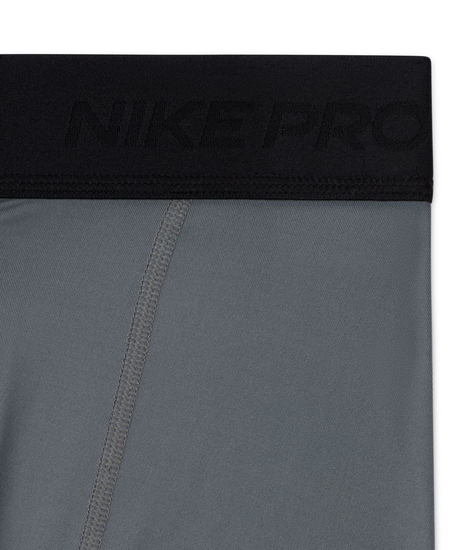 Шорты Nike Pro Dri-FIT Stretch Performance Shorts для мальчиков, цвет: Дымчатый серый / Чёрный — фото 2