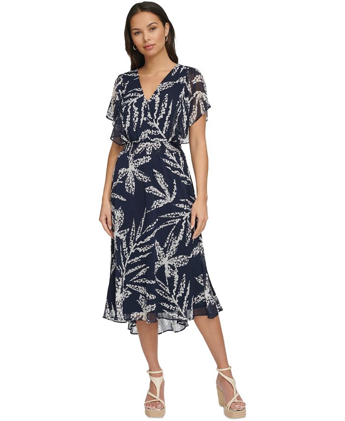 Macys midi shop dresses with sleeves