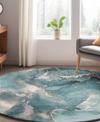 Odyssey Washable OY11 8' x 8' Round Area Rug