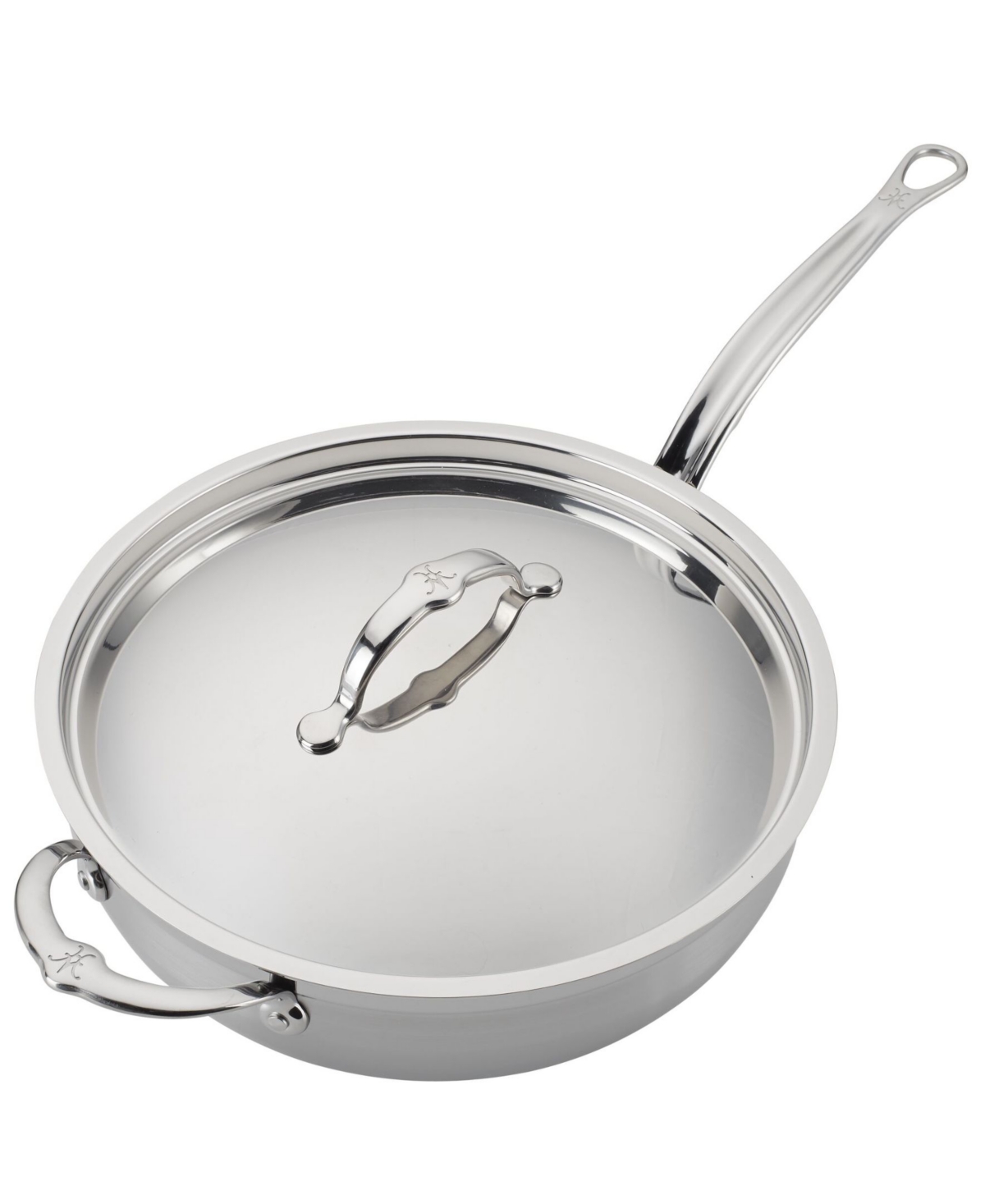 Shop Hestan Probond Clad Stainless Steel 5-quart Covered Essential Pan With Helper Handle In Silver