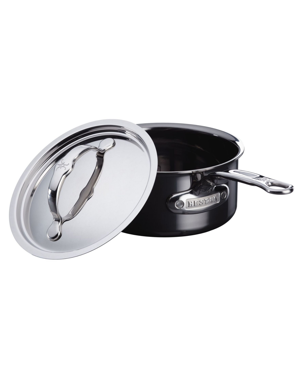 Hestan Nanobond Titanium Stainless Steel 1.5-quart Covered Saucepan In Stainless Steel