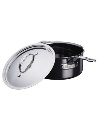 NanoBond Titanium Stainless Steel 4-Quart Covered Saucepan with Helper Handle
