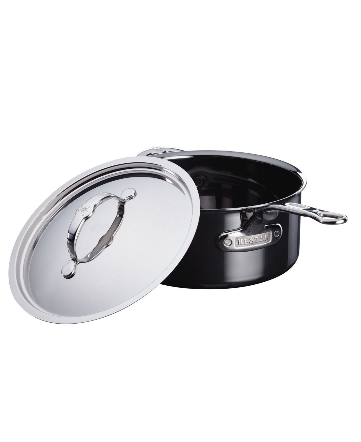 Hestan NanoBond Titanium Stainless Steel 4-Quart Covered Saucepan with Helper Handle