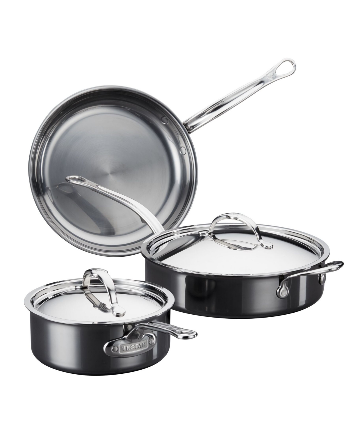 Shop Hestan Nanobond Titanium Stainless Steel 5-piece Cookware Set