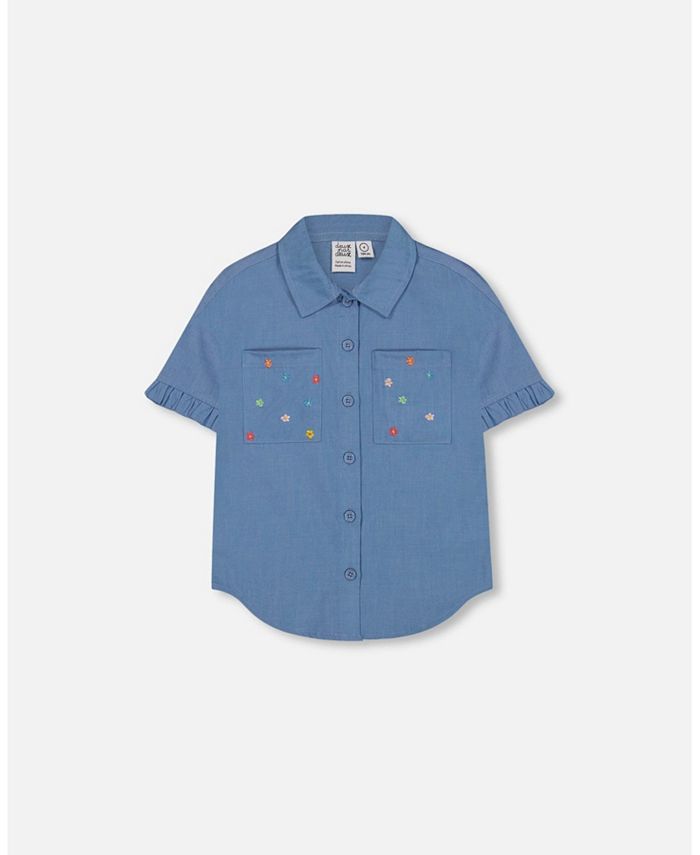 toddler girl chambray shirt
