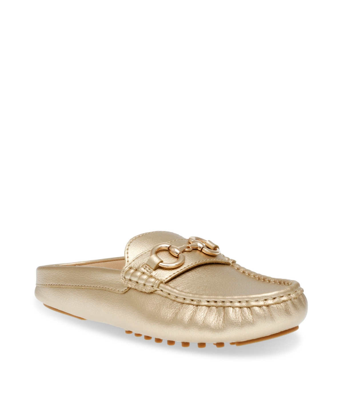 Shop Anne Klein Women's Cooper Slip On Mule Loafers In Gold Tumbled