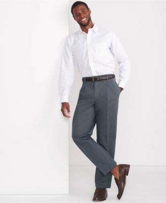 Men's Solid No Iron Supima Pinpoint Straight Collar Dress Shirt