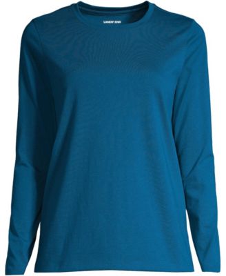 Plus Size Supima Cotton Long Sleeve Crewneck T-Shirt