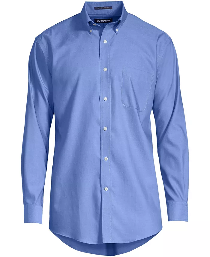 Men's Traditional Fit Solid No Iron Supima Pinpoint Buttondown Collar Dress Shirt - thumbnail 10