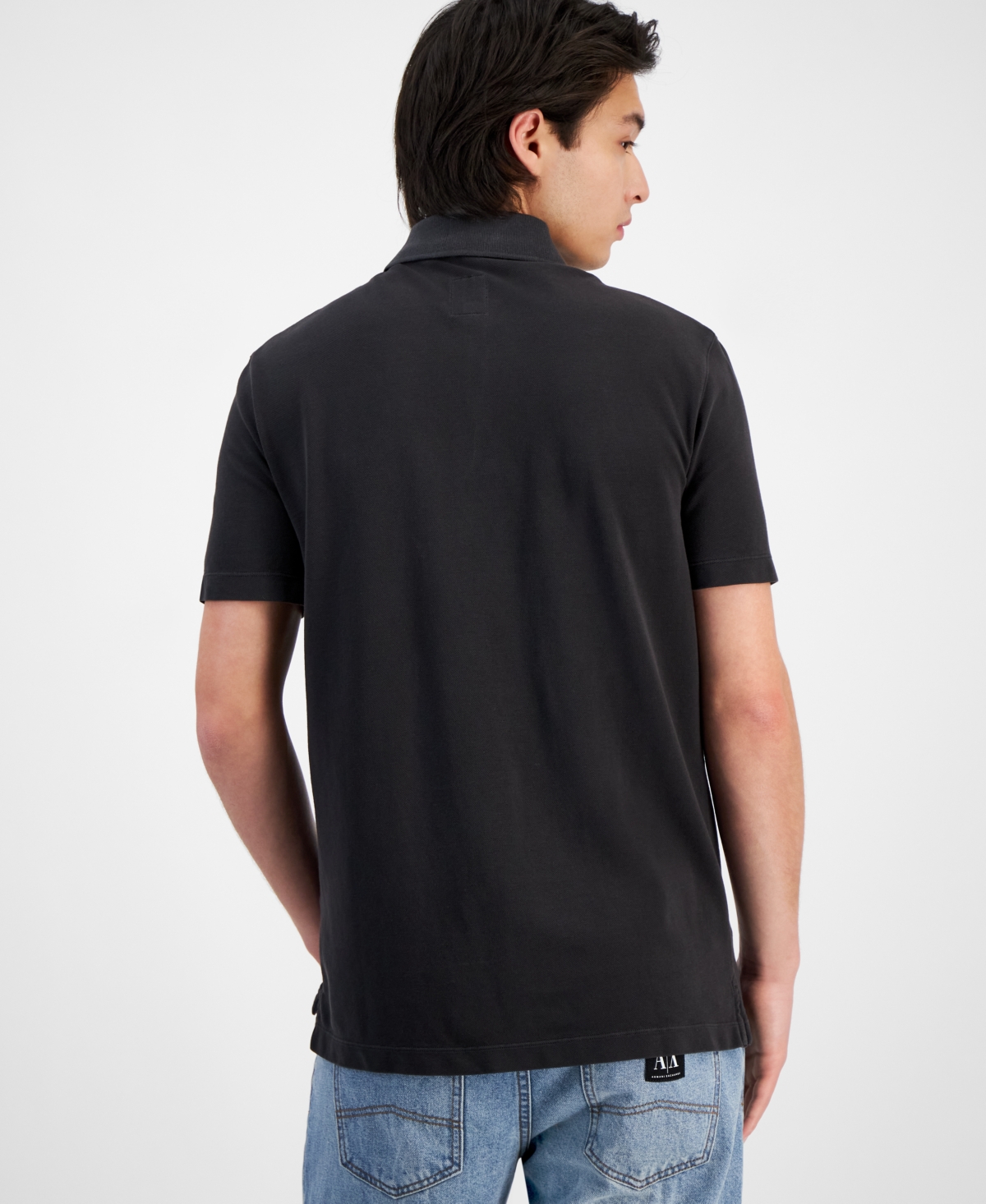 A|X Armani Exchange Men's Sun-Faded Logo Polo Shirt, Created for Macy's