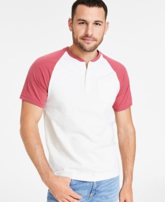 Sun + Stone - Men's Regular-Fit Colorblocked Baseball Henley