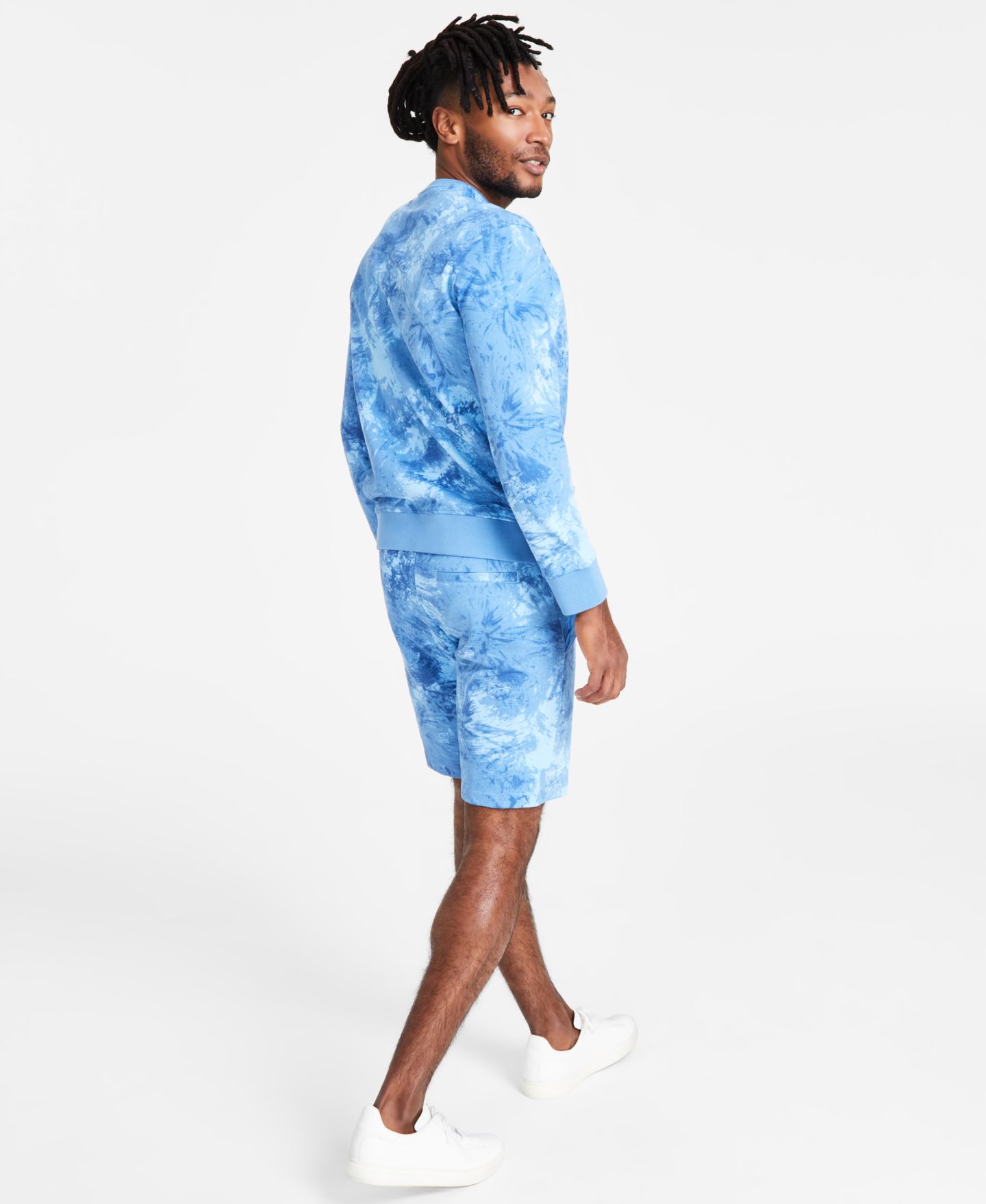 Мужской свитшот A|X Armani Exchange Dip Dyed Fleece, цвет: Синий — фото 5