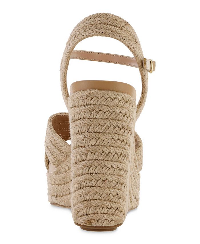 MIA Women's Alouette Wedge Sandals - Tan/Beige (SIZE: 8W)
