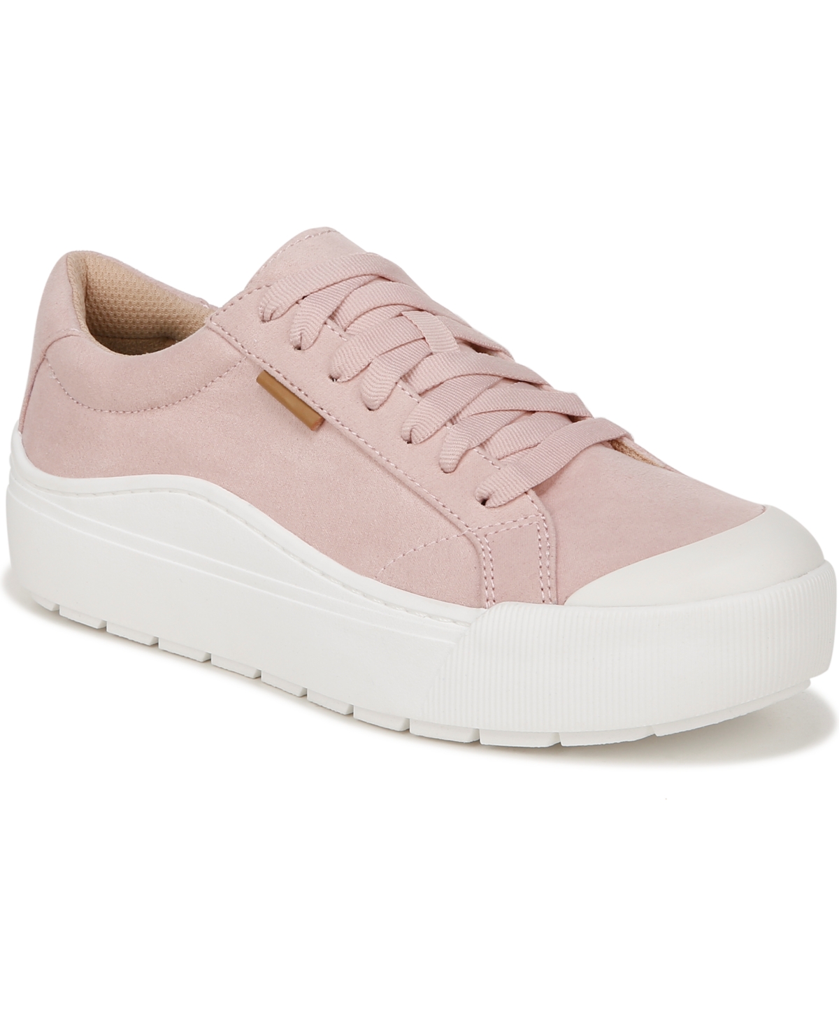 Shop Dr. Scholl's Women's Time Off Platform Sneakers In Sepia Rose Fabric