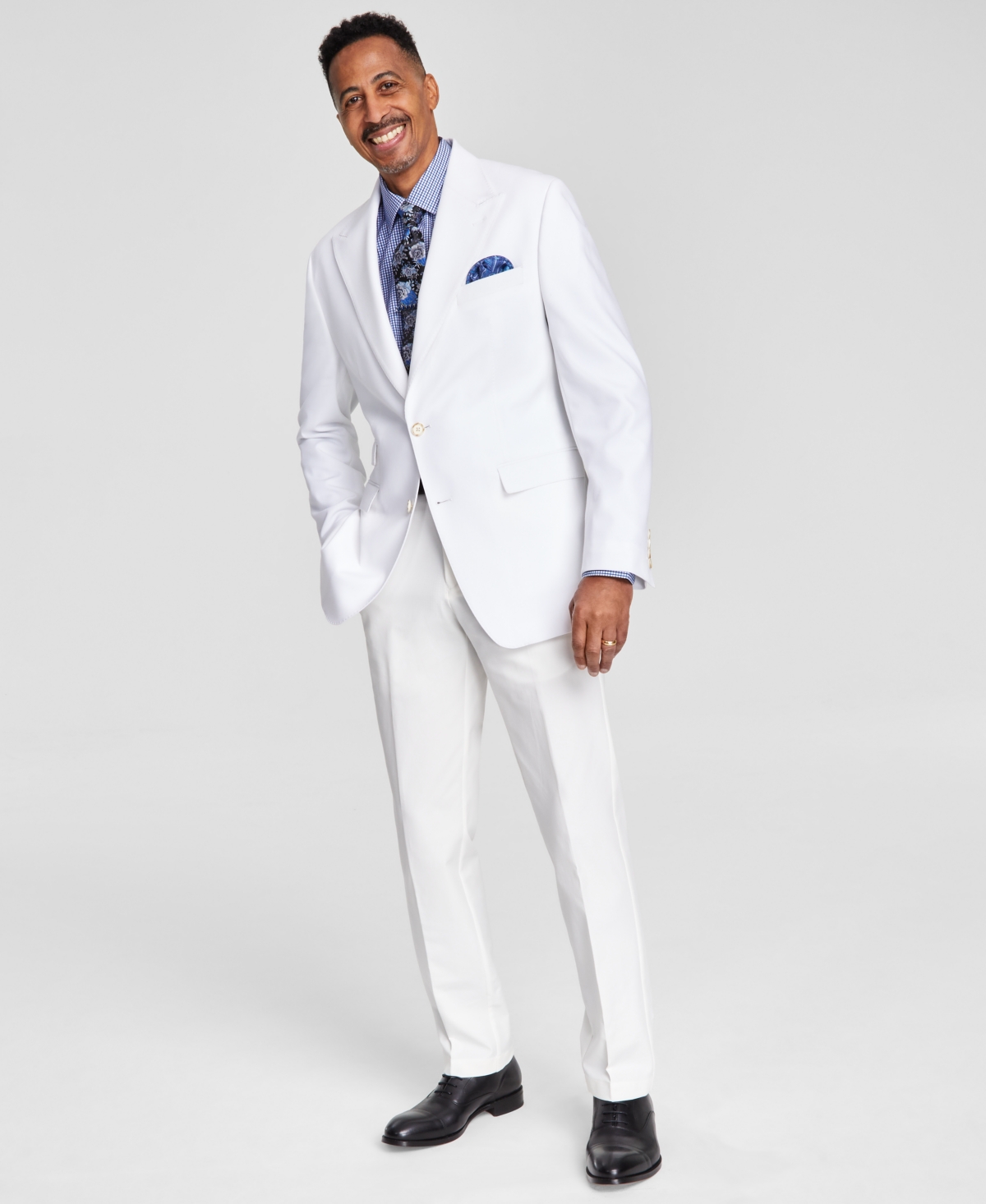 Tayion Collection Men's Classic-fit Solid Sport Coat In White
