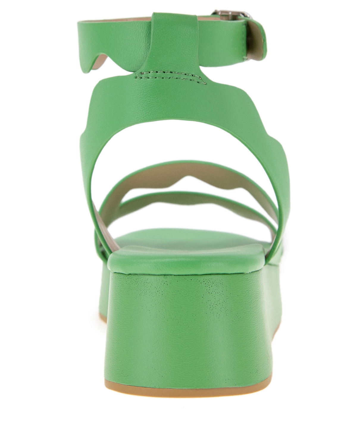 BCBGeneration Women's Faye Scalloped Buckle Flatform Sandals