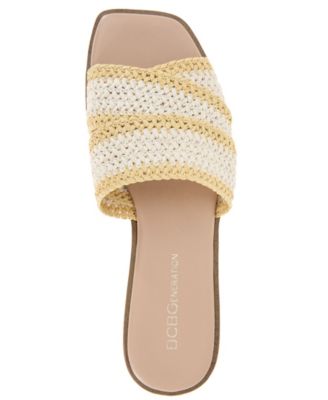 Women's Lileen Slip-On Woven Raffia Flat Sandals