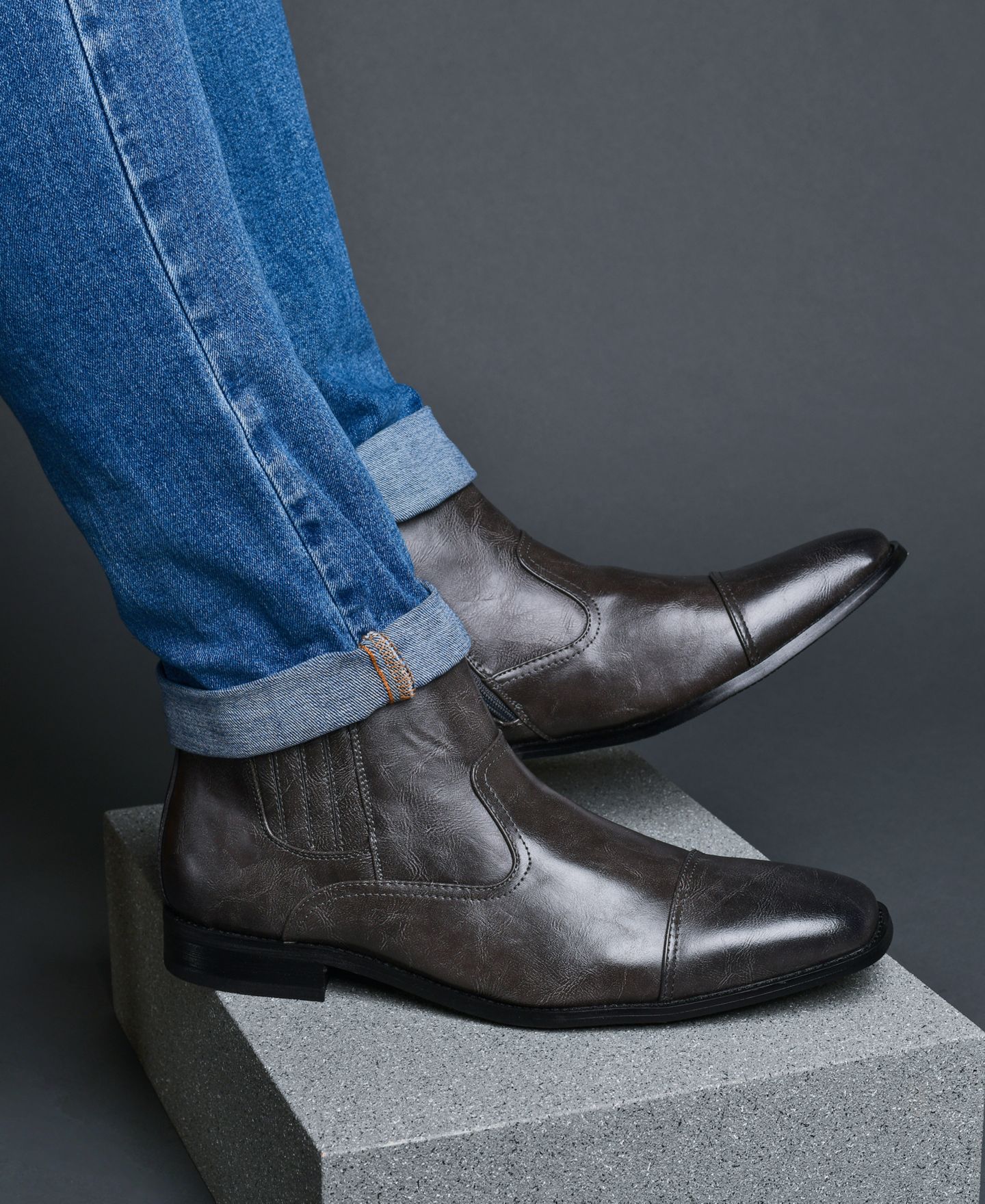 Мужские туфли Vance Co. Alex Dress Shoe, цвет: Чёрный — фото 6