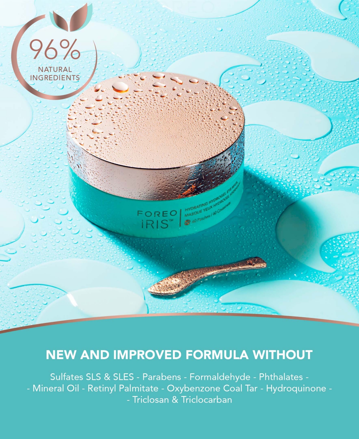 Foreo Iris 60 pcs Hydrating Hydrogel Eye Mask, 100g